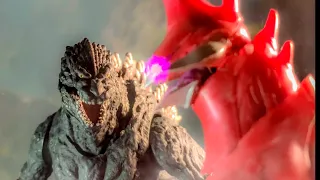 Godzilla vs Gigan rex Epic battle - Stop-Motion