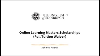 Step by Step Procedure I Online Learning Masters Scholarships I University of Edinburgh, UK