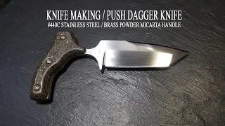 KNIFE MAKING / PUSH DAGGER KNIFE 수제칼 만들기#56
