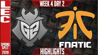 G2 vs FNC (Caps vs Nemesis) Highlights | LEC Spring 2019 Week 4 Day 2 | G2 Esports vs Fnatic