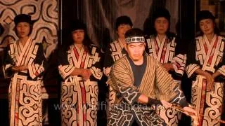 Traditional Ainu dance India tour performance - Ku Rimse (Bow Dance)