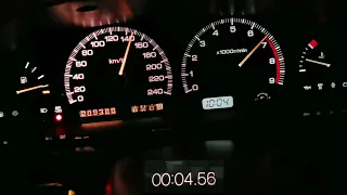 Nissan 200sx s13 sr20det stock 100-200 kmh acceleration test