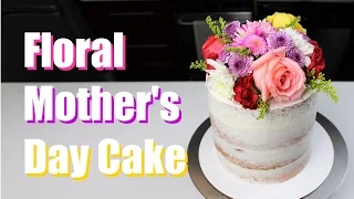 Easy Floral Mother's Day Cake | CHELSWEETS