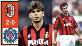 AC Milan 2 x 0 PSG (Boban, Weah, Savicevic) ●UCL 1994/1995 2nd Leg Extended Goals & Highlights