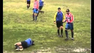 brutal foul in czech football