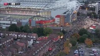 United fans leaving Old Trafford at half time of Man United 0-5 Liverpool