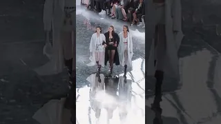 Gigi Hadid, Shin Hyun-ji and Mona Tougaard, Chanel FW-20 closing #fashion #shorts #model