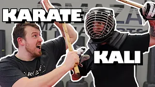 Karate Sensei Tries Stick Fighting (SPARRING)