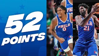 Tyrese Maxey (25 PTS) & Joel Embiid (27 PTS) GO OFF vs Celtics! | November 8, 2023