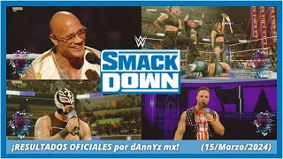 Resultados de WWE SmackDown 15/Marzo/2024 (¡The Rock, Bayley vs Dakota Kai, Rey Mysterio y más!)