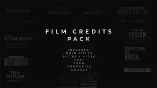 Film Credits Pack ( After Effects Template )★ AE Templates