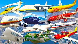 GTA V: Best Every Airplanes in the World Take Off Test Flight Landing Gameplay