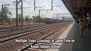 Railspotting at Kopar | Multiple Train Crossings at a Time
