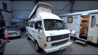 Beautiful camper: VW T3 Luna motorhome classic Roomtour pop-up roof 2021.