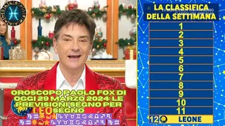 Oroscopo Di Paolo Fox  29 Marzo 2024 previsioni segno per segno I Fatti vostri  ♍♒🌟💫⭐♑♈♉♊♋♌♎