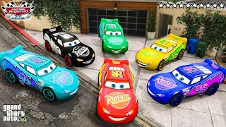 GTA 5 - Stealing Mcqueen Cars with Franklin PART 2 (GTA V Real Life Cars #10)