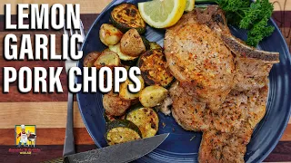 Oven Baked Lemon Garlic Pork Chops - Simple Recipe