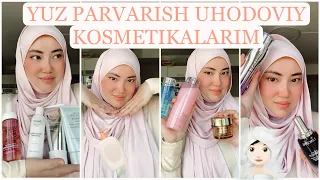 YUZ PARVARISH KOSMETIKALARIM🧴 2000$ - QAYSI BREND ENG YAXSHISI? Mani sirlarim🧖🏻‍♀️