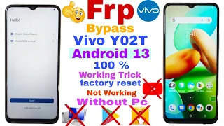 VIVO Y02/Y02S/Y02T : Gmail Account Unlock - Android 13 (NEW METHOD) ! Without Pc !