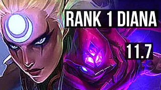 DIANA vs MALZAHAR (MID) | Rank 1 Diana, 10/0/4, 2.2M mastery, Legendary | JP Grandmaster | v11.7