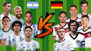 Argentina Legends vs Germany Legends💪(Messi-Ozil-Maradona-Dybala)