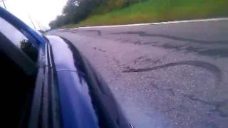 Blown Mustang doing a rolling burnout