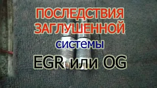 Последствия заглушенного EGR без прошивки ЭБУ