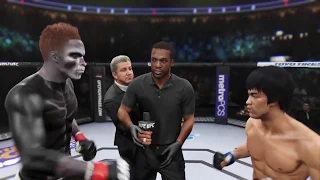 Ghost Rider vs. Bruce Lee (EA sports UFC 2) - CPU vs. CPU - Crazy UFC 👊🤪