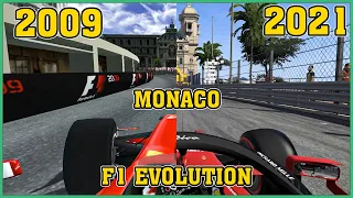 Monaco the evolution in F1 Codemasters [F1 09 - F1 21]