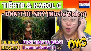 TIESTO & KAROL G - DON'T BE SHY (MUSIC VIDEO) || FIRST TIME TO REACT