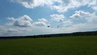 Заход вертолетов на открытие летной программы Макс 2017