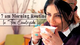 7am Morning Routine in the Countryside⏰Spring Decoration🌺Cooking Sewing Painting! Village Life Iran