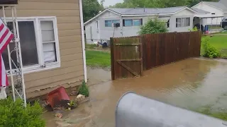 playing in the flood