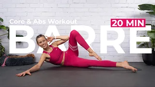 20 Min BARRE Workout for your Core & Abs - SO Effective!