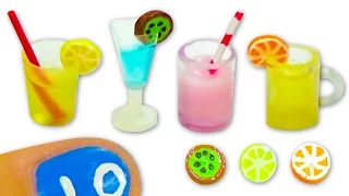 DIY Miniature glass, cup, mug or jar and fruit slices (Tutorial) - YolandaMeow♡