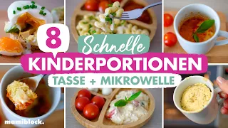 8 leckere Rezepte aus der Mikrowelle 😃💡 | Perfekte Kinderportionen in Sekunden | mamiblock