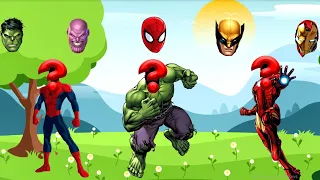 Wrong Heads Best Superheroes | Can you guess the HEAD? | Puzzle Game | Spider-man | Hulk | Irom-man