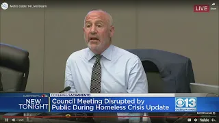 City council meeting in Sacramento disrupted by public during homeless crisis update