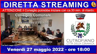 Consiglio Comunale di Cutrofiano 27/05/2022