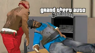 CJ vs Big Smoke End Of The Line Mission in GTA San Andreas (Bloods vs Crips)
