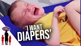 Dylan LOVES diapers and refuses underwear or potty | Supernanny