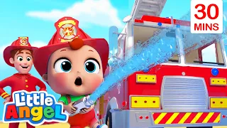 Little Red Truck + 30 minutes of Job and Career Songs | Little Angel Nursery Rhymes for Kids