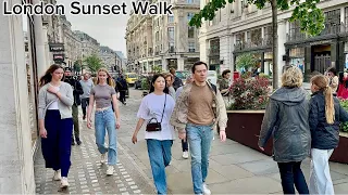 London Sunset Walk | Relaxing Evening Walk through West End [4K HDR]