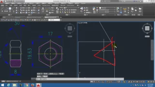 【AutoCAD 2016 2D教學】105 五金零件繪製螺帽NUT M10xP1 5