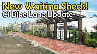 Iloilo City - C1 Bike Lane Update - New Waiting Sheds (w/ Drone Shot)