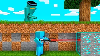 Minador Laser vs Cazador en Minecraft!