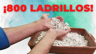 Como hacer ¡800! LADRILLOS para MAQUETA de forma MASIVA