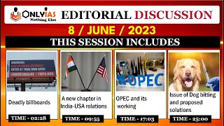 8 June 2023 | Editorial Discussion, Hindu analysis| Bill Boards, Oil, Indo Pacific, Dog biting