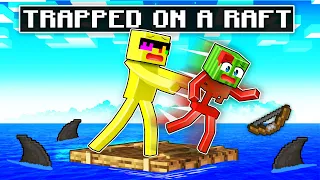 Playing As MOBS On A ONE BLOCK Raft!