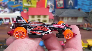 EAT MY FLAMES! Jet Threat 3.0 2011 Mattel Hot Wheels Toy Car Unboxing Review - Thrill Racers Volcano